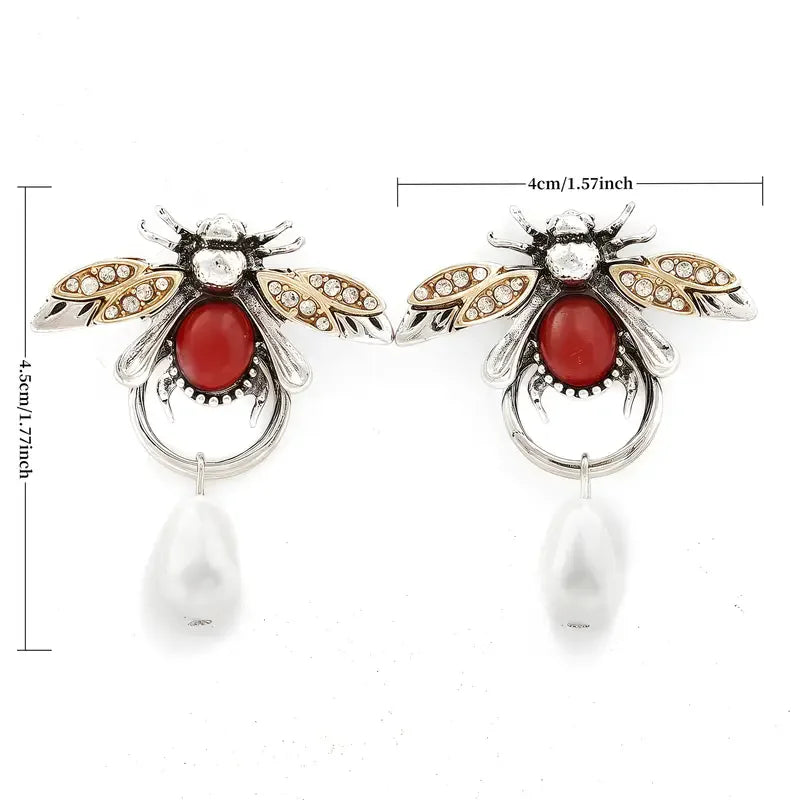 Pendientes vintage de abeja