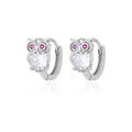 Pendientes de aro de animales en cristal