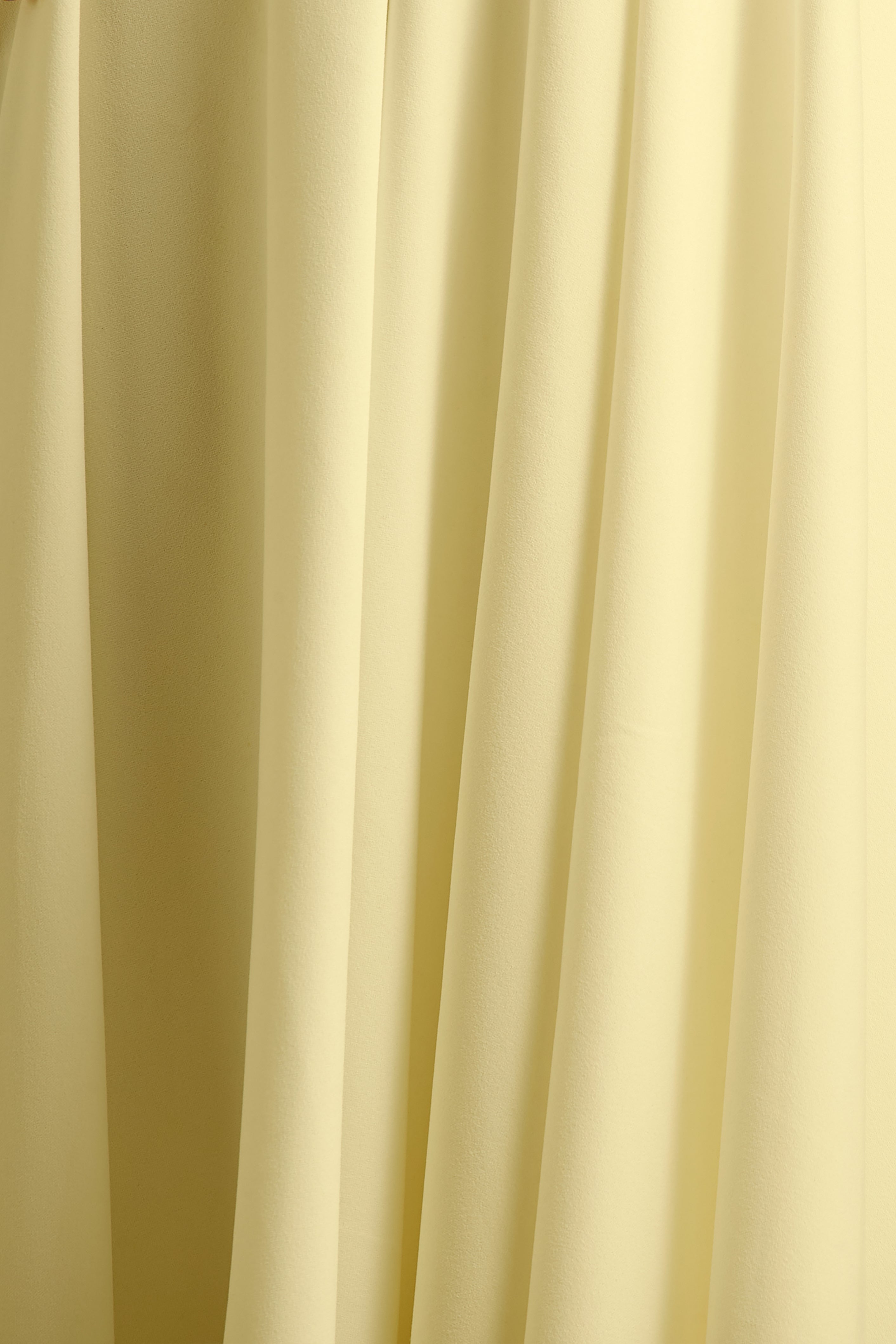Parina | Vestido Midi Color Limón Con Tirantes Y Falda Con Volumen