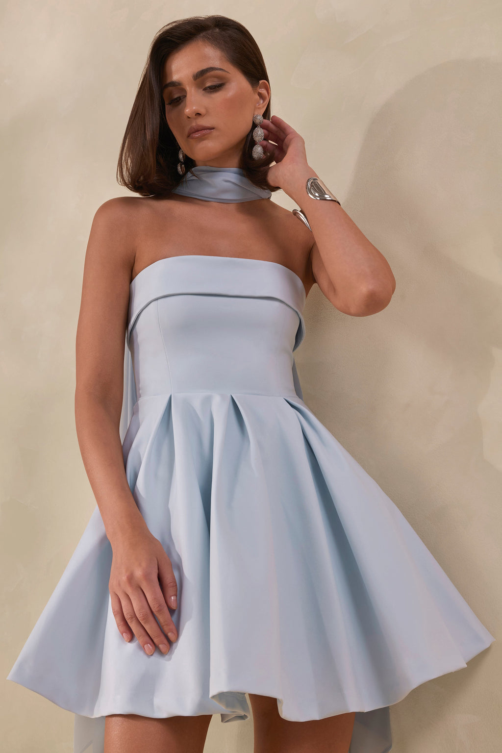 Bruna | Pañuelo De Gasa Azul Claro