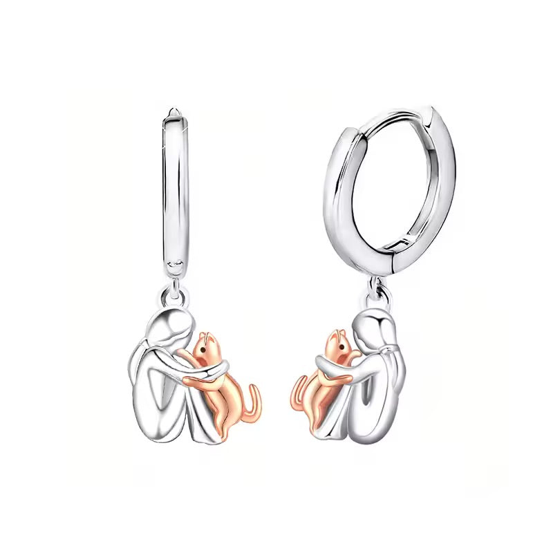 Collar de gato con pendientes a juego