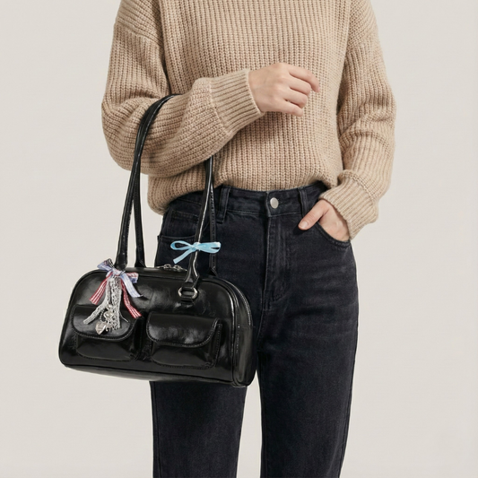 Bolso tote brillante Delfina