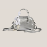 Bolso de mano metalizado Perla