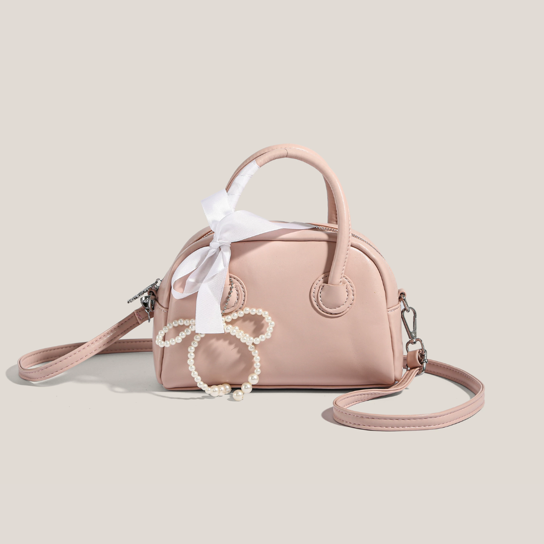 Bolso de mano metalizado Perla