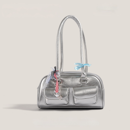 Bolso tote brillante Delfina