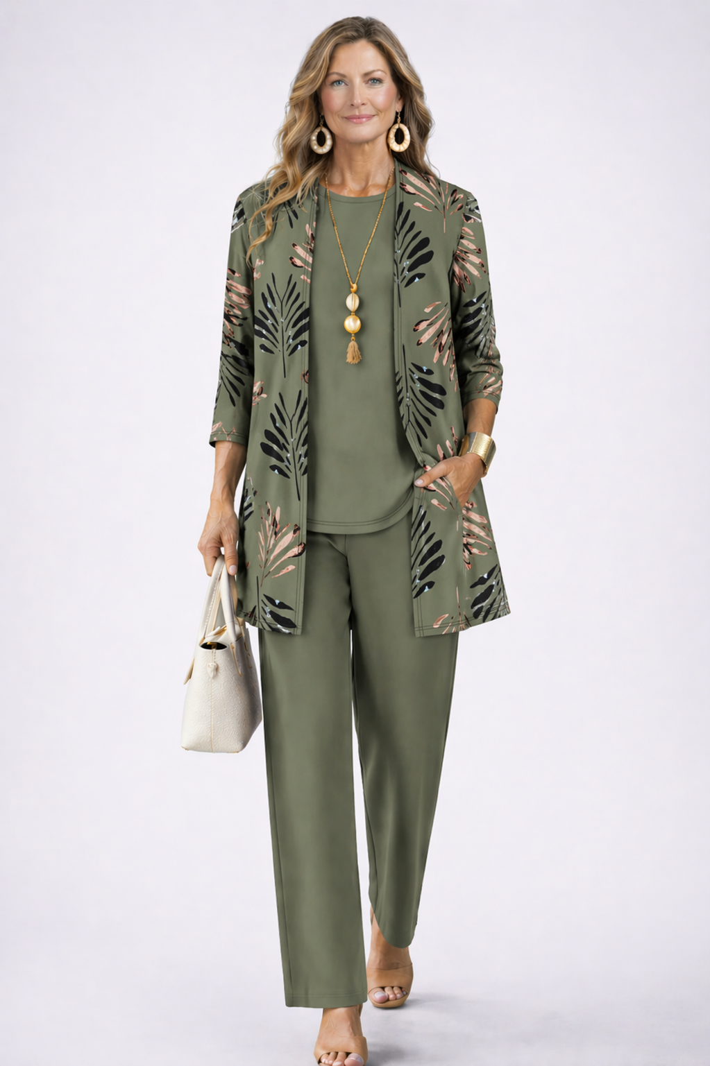 Margherita | Conjunto de mujer 3 piezas verde