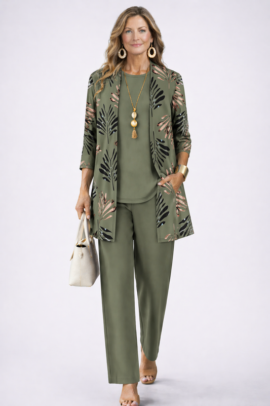 Margherita | Conjunto de mujer 3 piezas verde