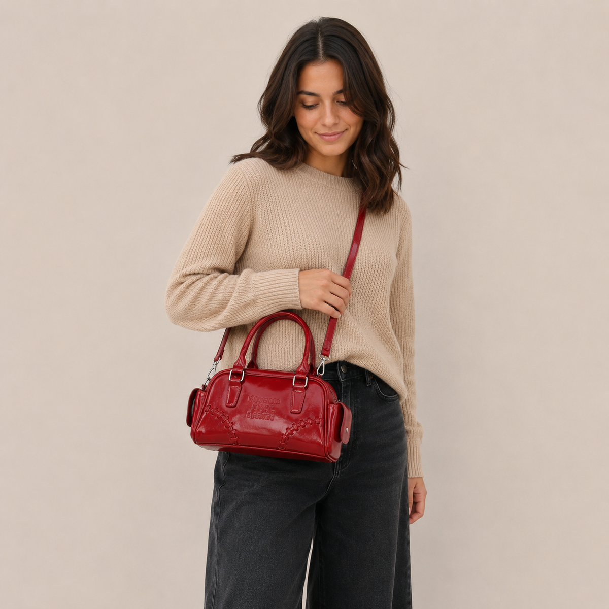Bolso bowling brillante Nina