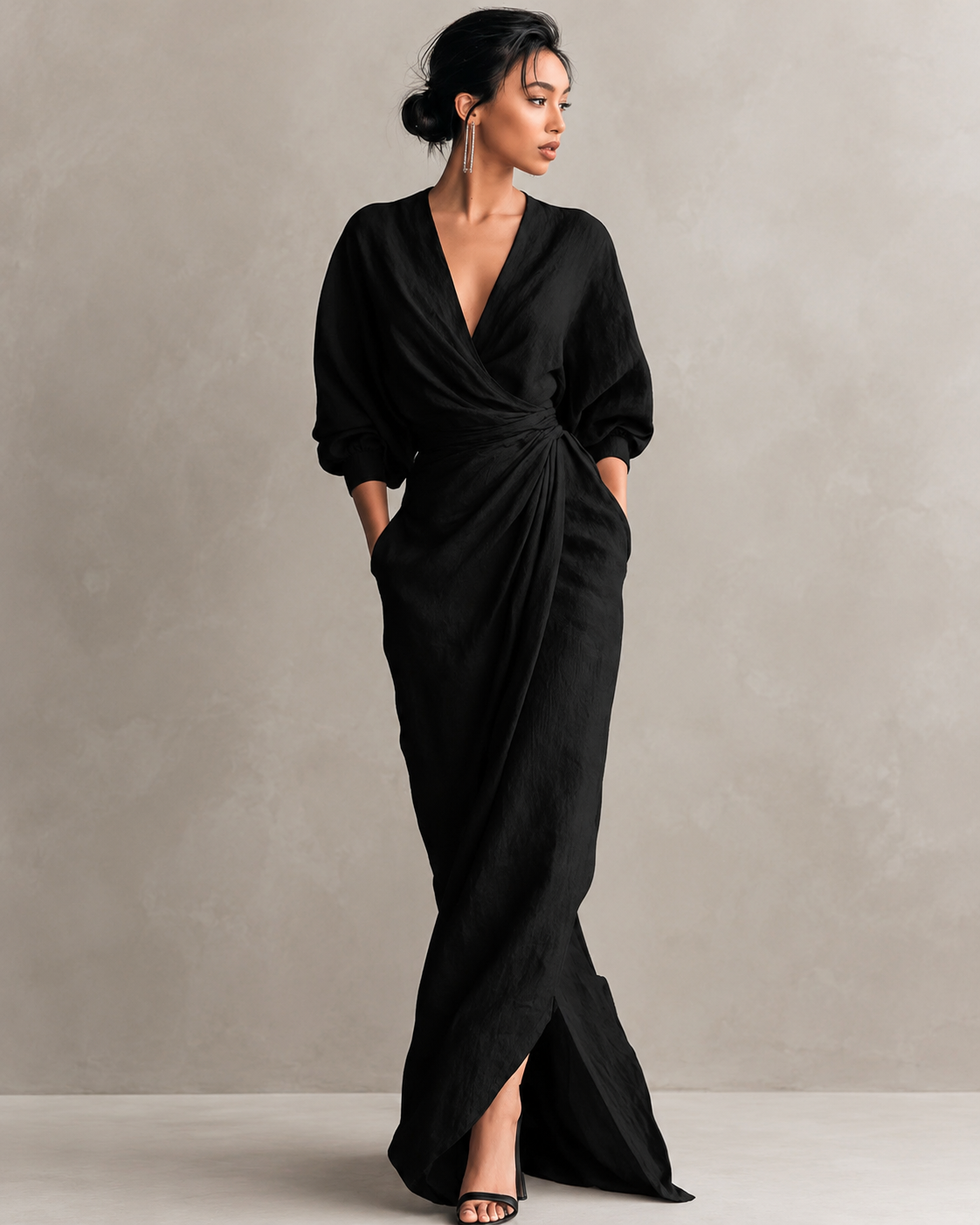 Vestido largo minimalista Alba