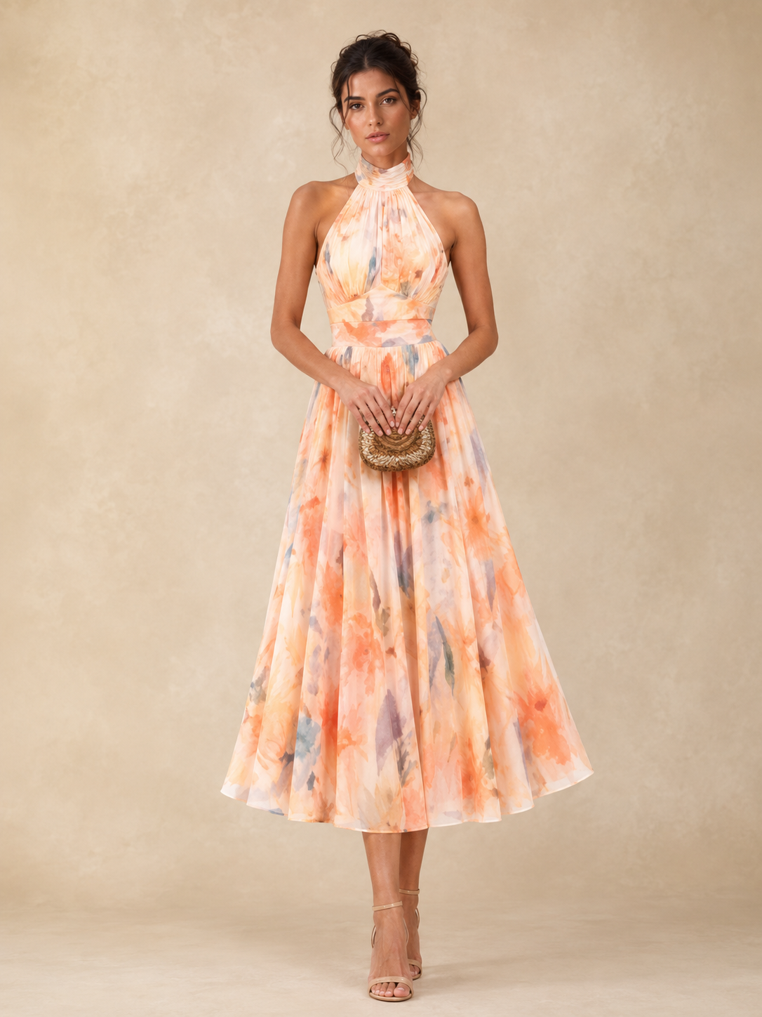 Vestido cuello americano Aurora