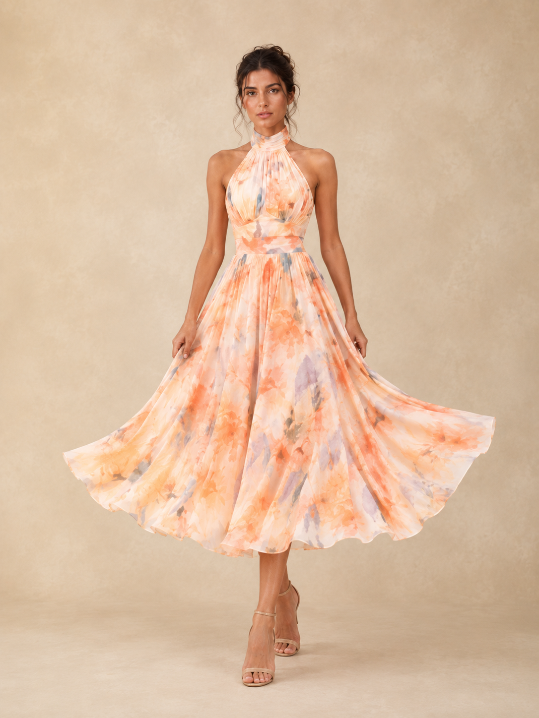 Vestido cuello americano Aurora