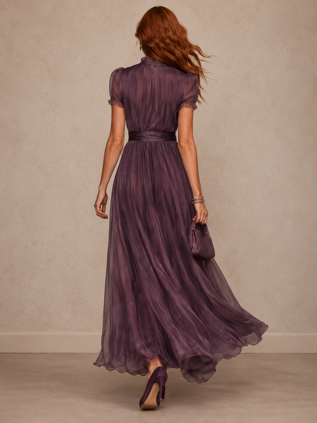 Vestido largo morado Sara
