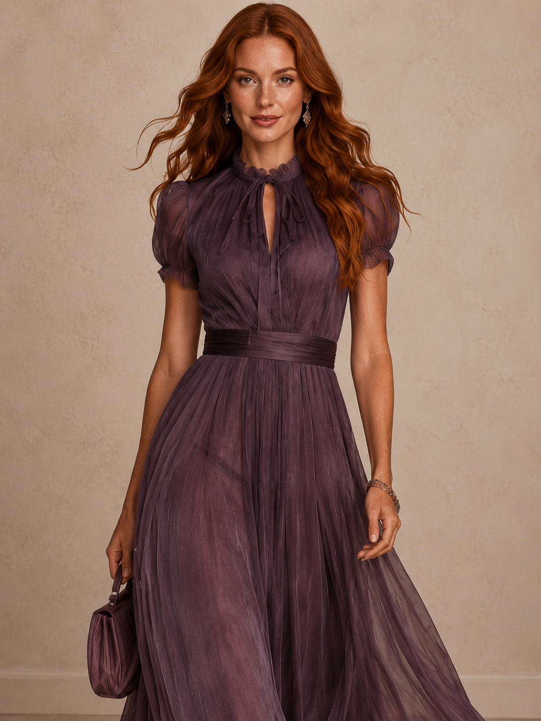 Vestido largo morado Sara