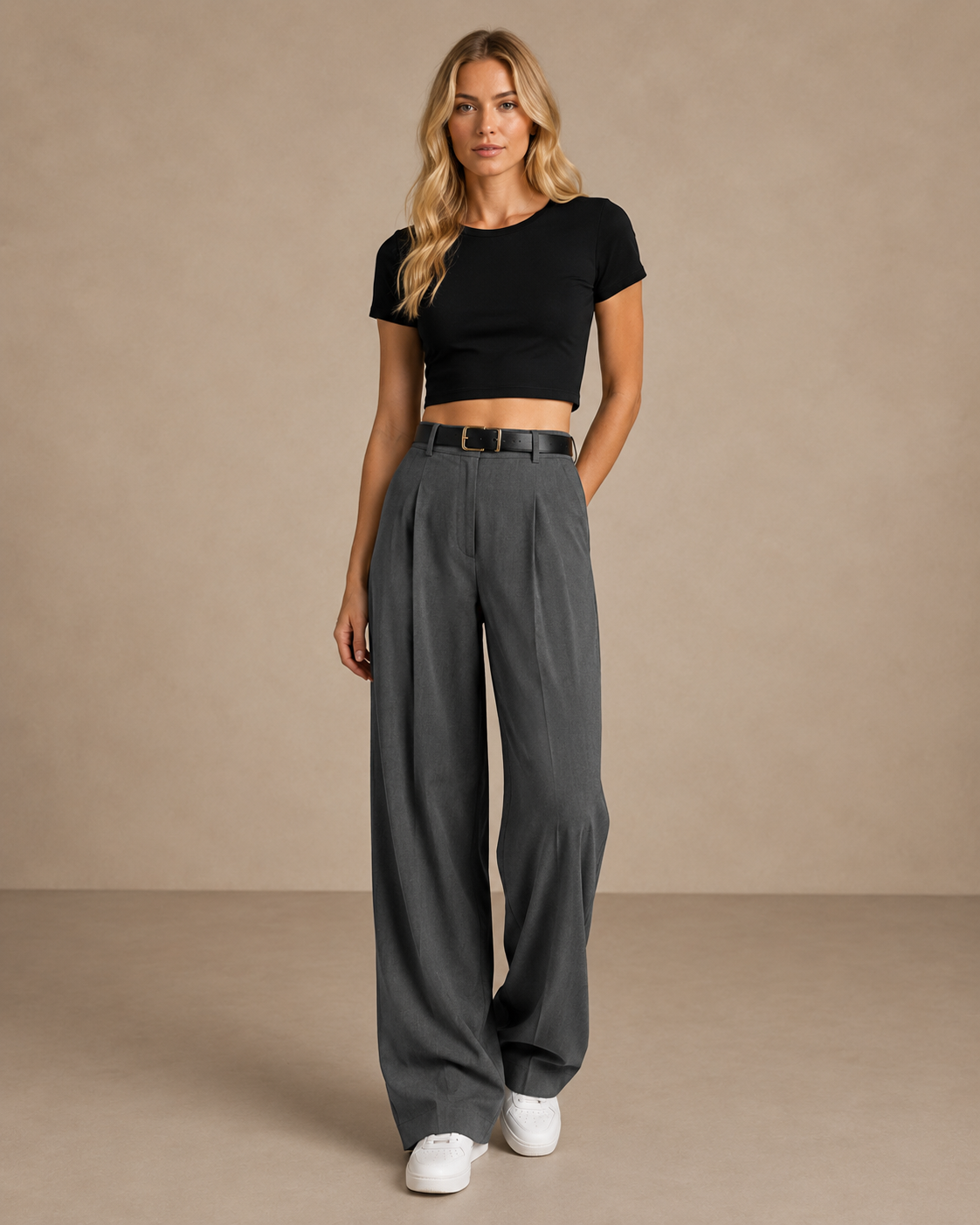 Pantalones rectos ancho Margarita