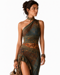 Vestido largo asimétrico Elena