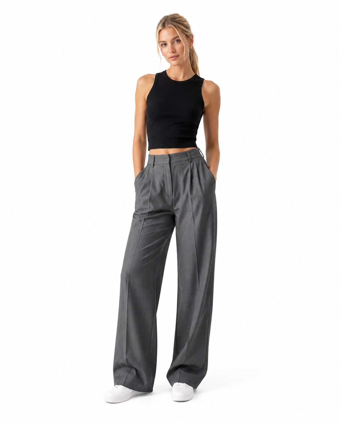 Pantalones rectos ancho Margarita