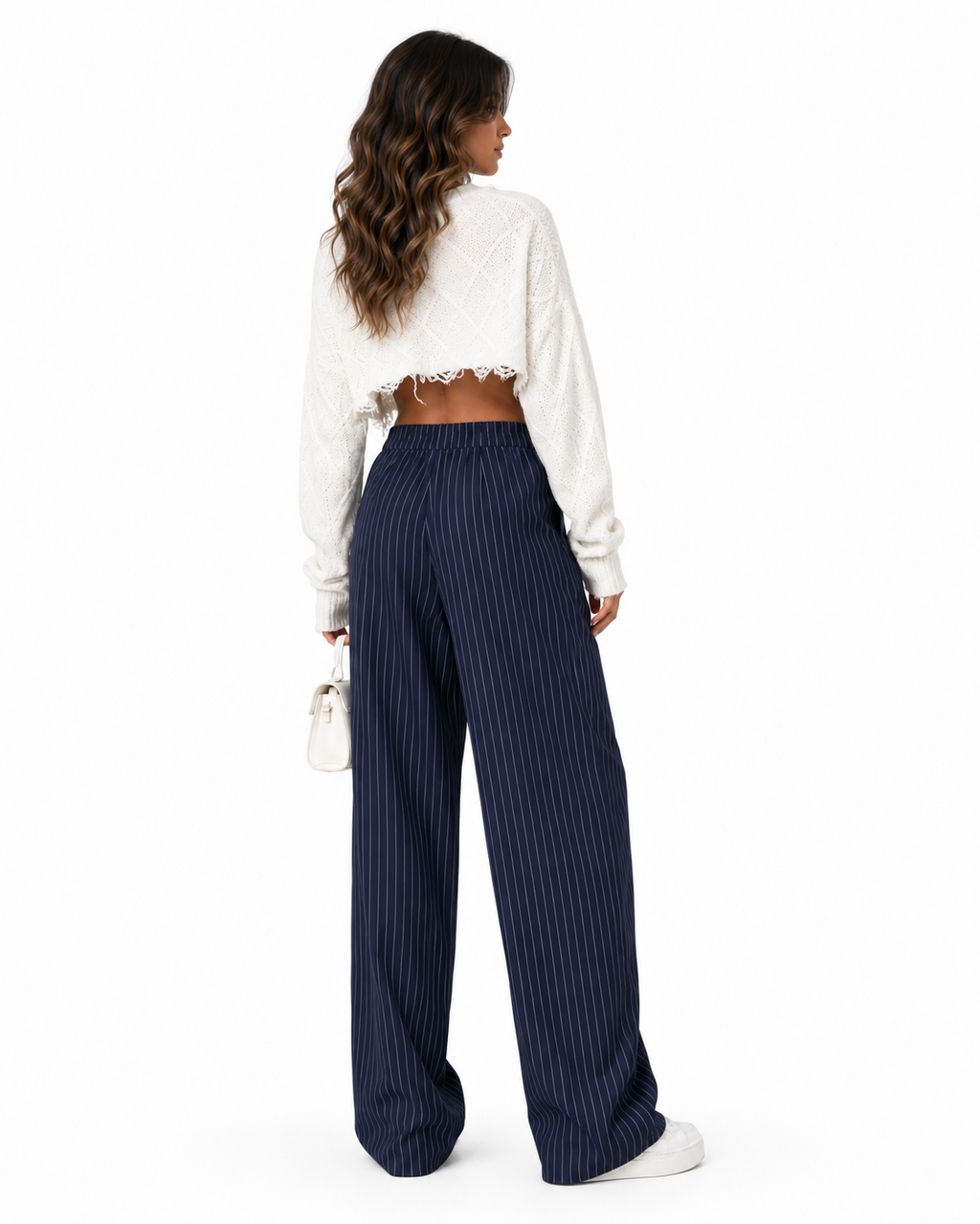 Pantalón ancho a rayas Mar — vista 3