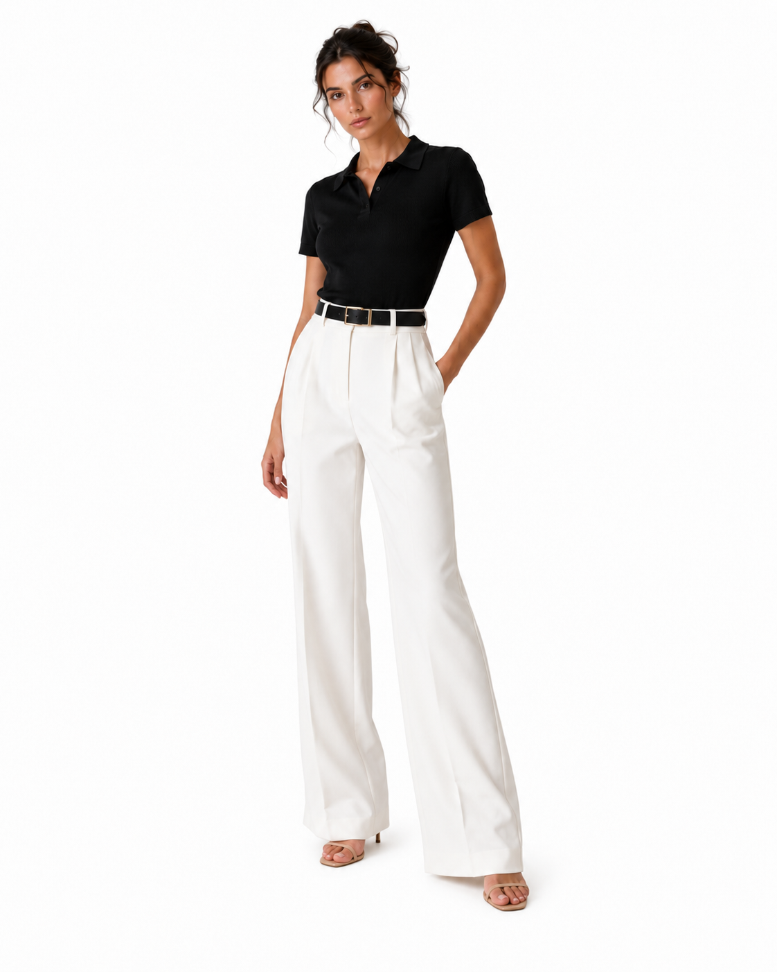 Pantalón ancho cintura alta Cinthia