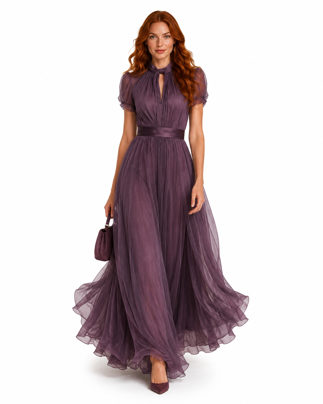Vestido largo morado Sara
