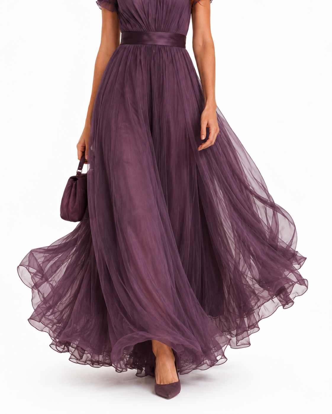 Vestido largo morado Sara