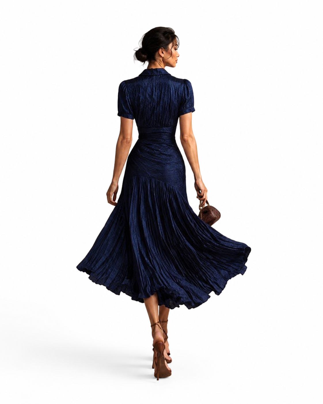 Vestido midi de satén Adriana