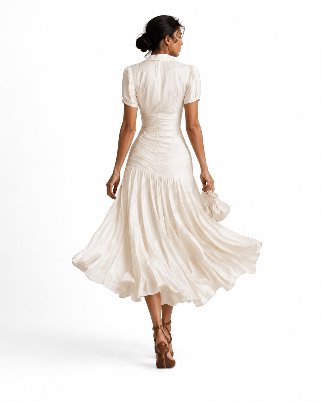 Vestido midi de satén Adriana
