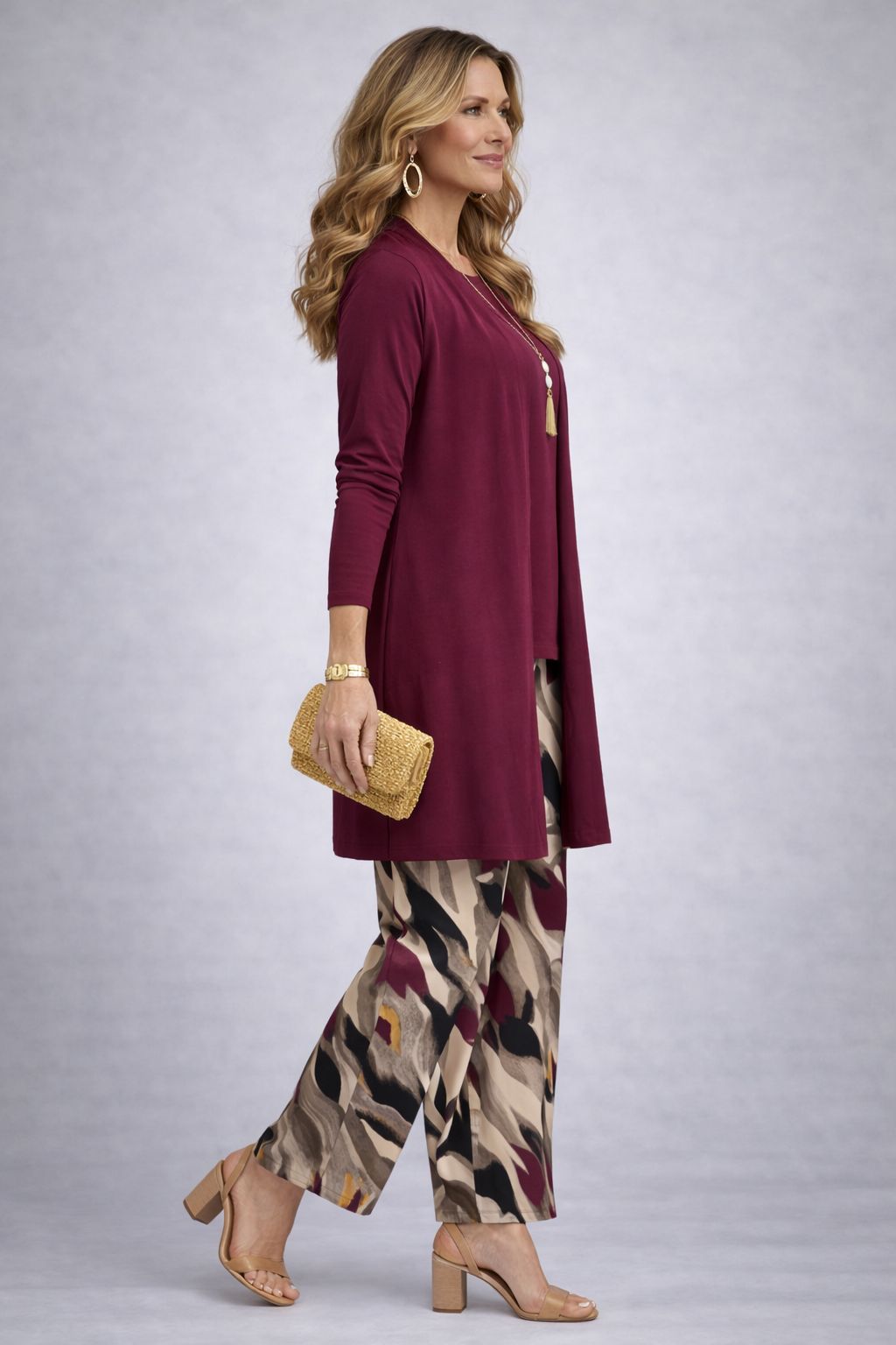 Fiamma | Conjunto de mujer 3 piezas morado