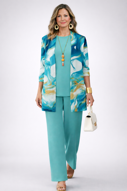 Ginevra | Conjunto de mujer 3 piezas azul
