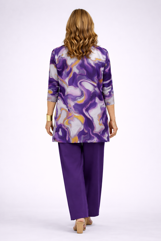 Gavina | Conjunto de mujer 3 piezas morado