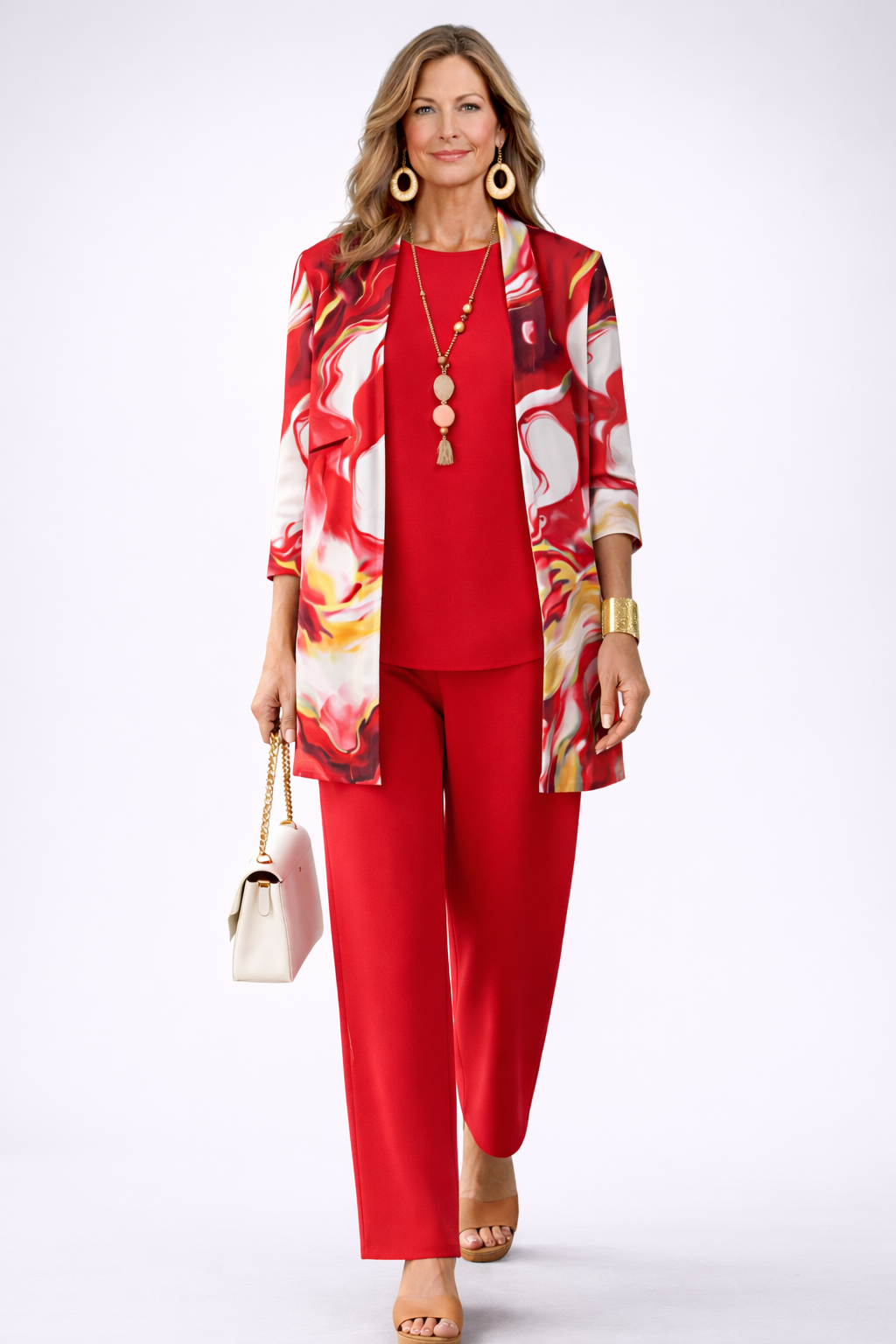 Giorgia | Conjunto de mujer 3 piezas rojo