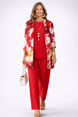 Giorgia | Conjunto de mujer 3 piezas rojo