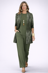 Annalisa | Conjunto de mujer 3 piezas verde