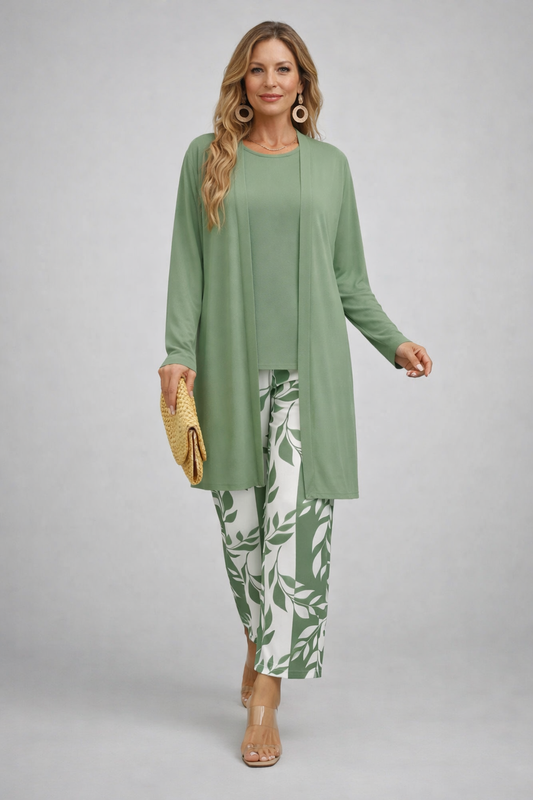 Emma | Conjunto de mujer 3 piezas verde