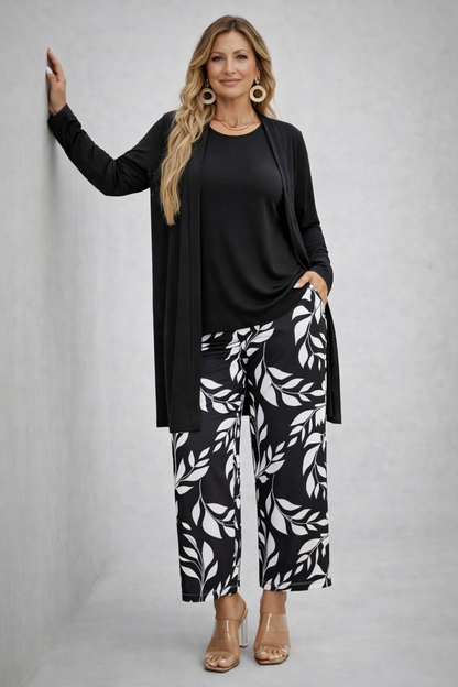 Eleonora | Conjunto de mujer 3 piezas negro