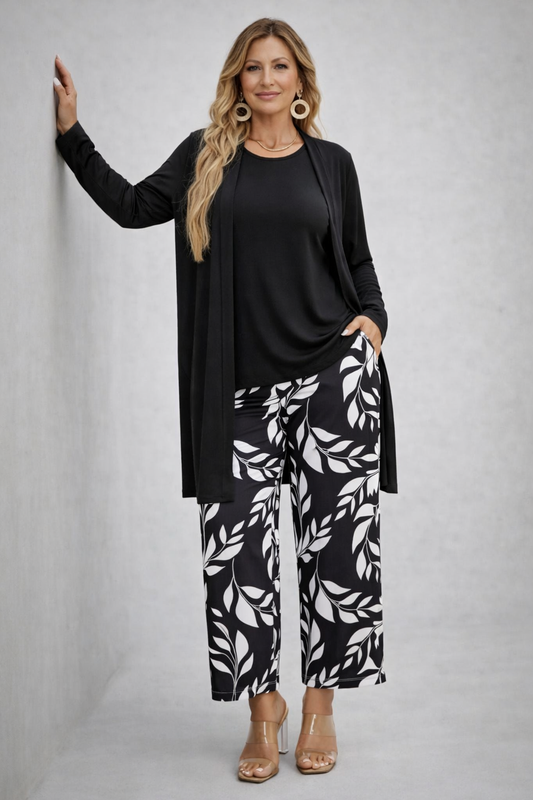 Eleonora | Conjunto de mujer 3 piezas negro