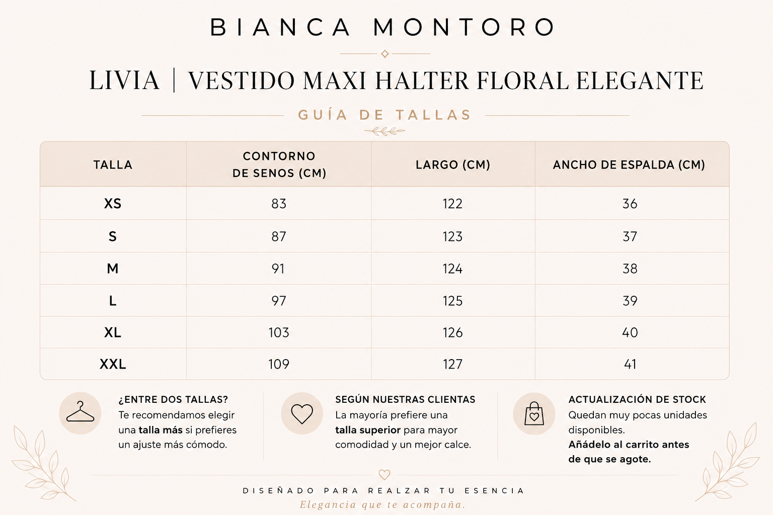 Livia | Vestido largo halter floral elegante