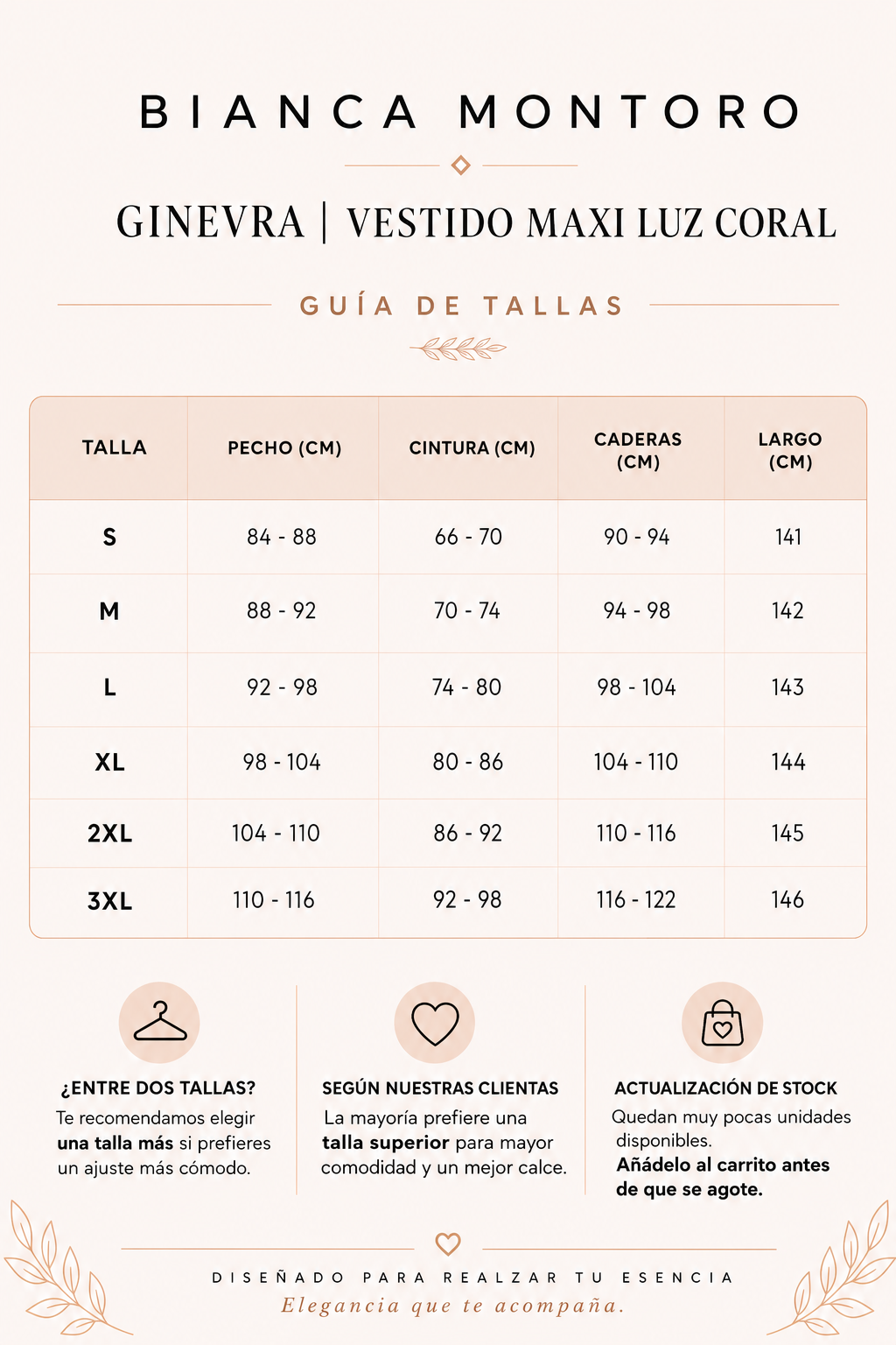 Ginevra | Vestido largo Luz Coral