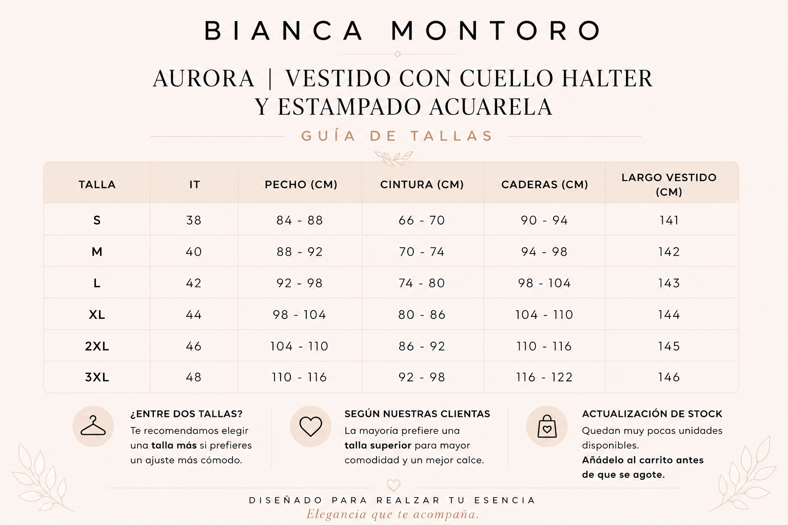 Aurora | Vestido con cuello halter y estampado acuarela