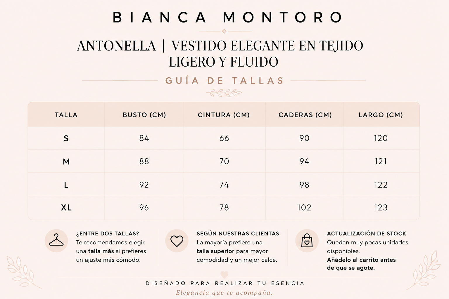 Antonella | Vestido elegante en tejido ligero y fluido