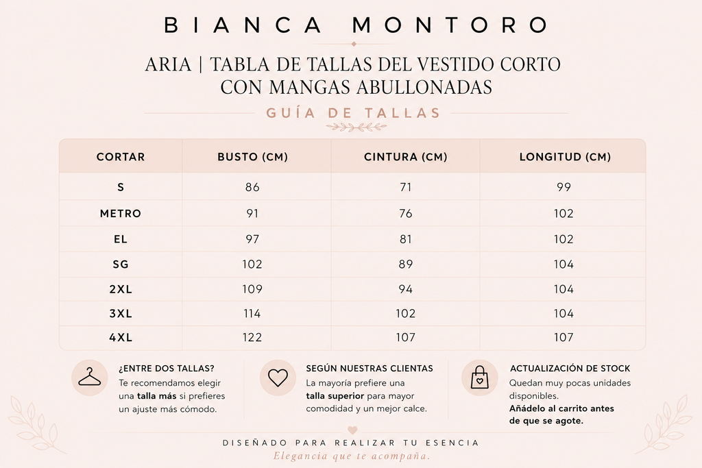 Aria | Vestido corto con mangas abullonadas