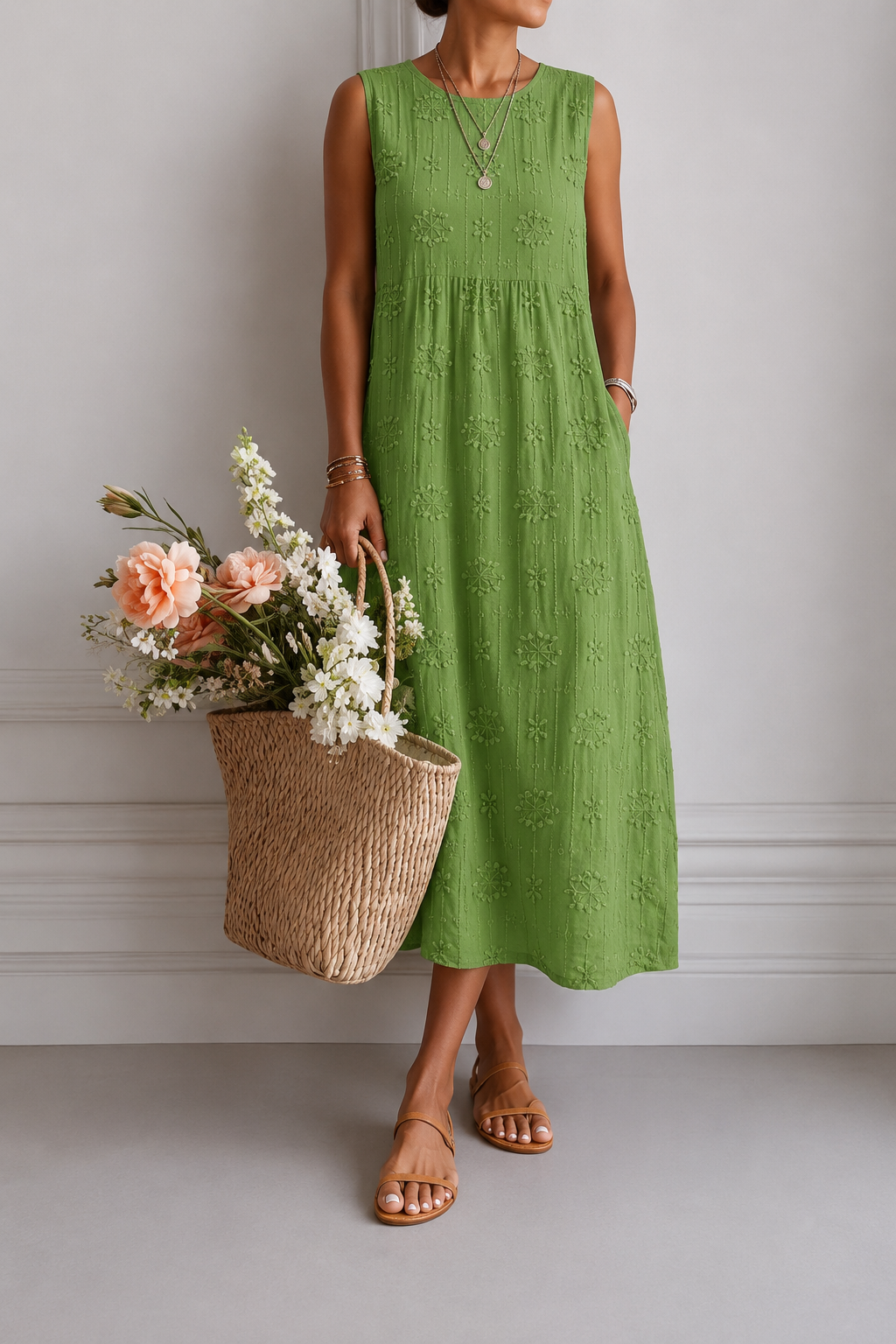 Olivia | Vestido midi ligero de día