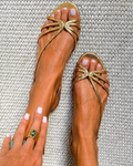 Sandalias planas doradas Camille