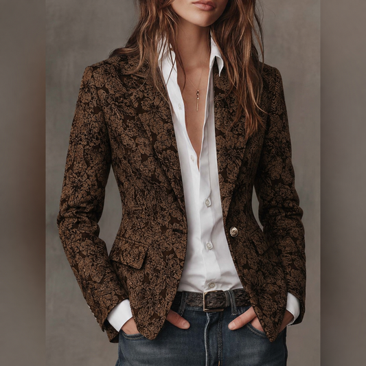 Blazer jacquard entallado Estelle