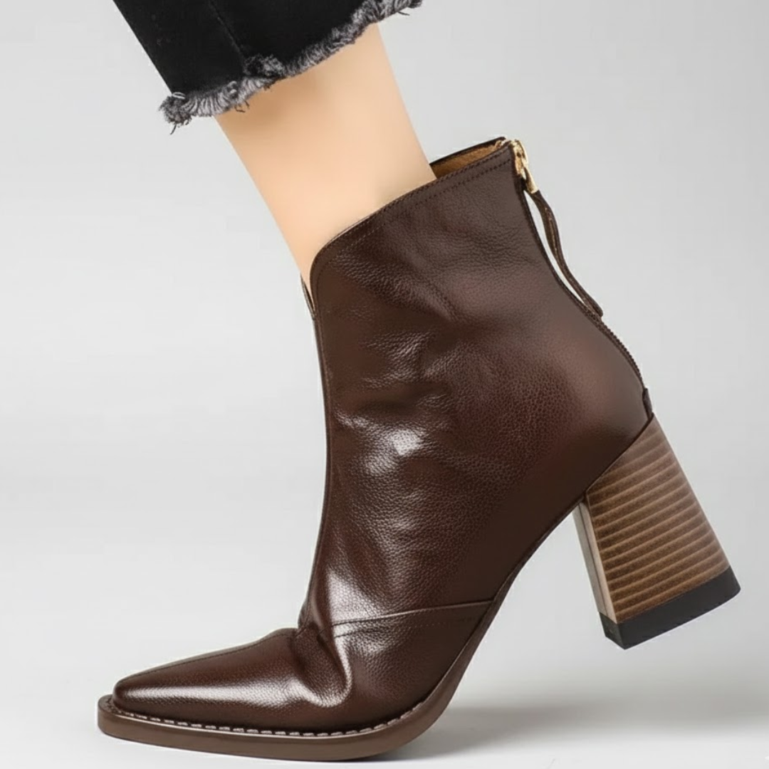 Botines de piel de tacón medio Beatriz — vista general