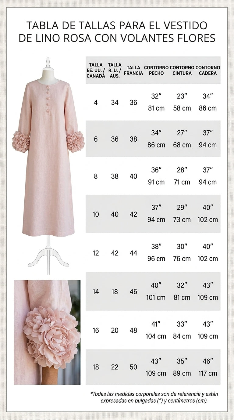 Magdalena | Vestido Estilo Francés con Flores 3D y Mangas Abullonadas