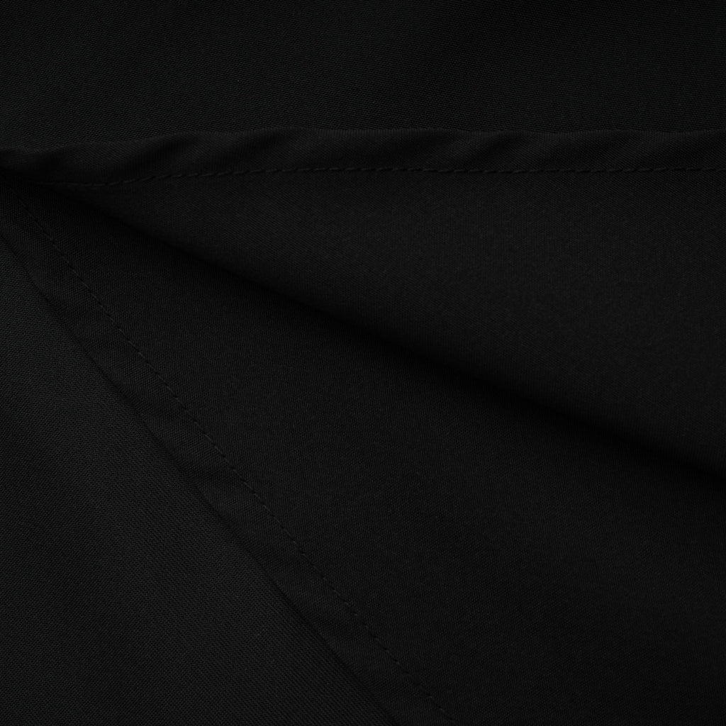 Vestido largo de satén con paneles de encaje negro Mirela