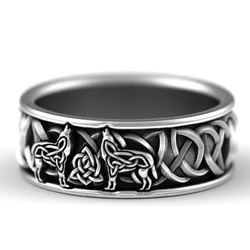 Anillo vikingo de lobo