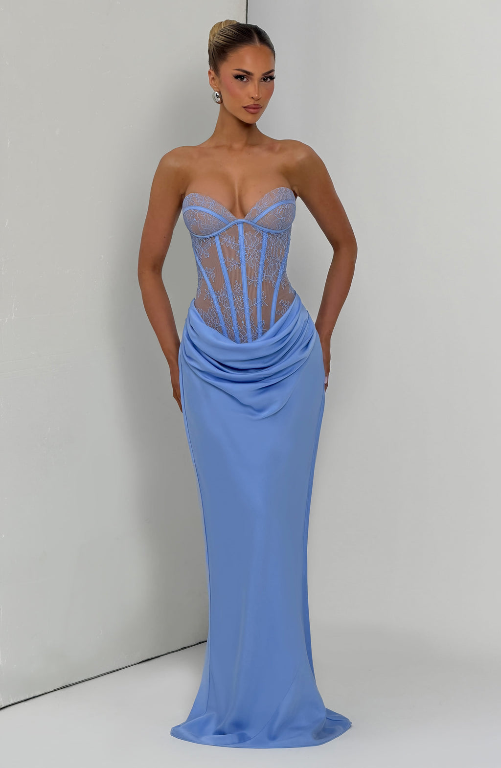 Vestido largo Kathleen - Azul claro
