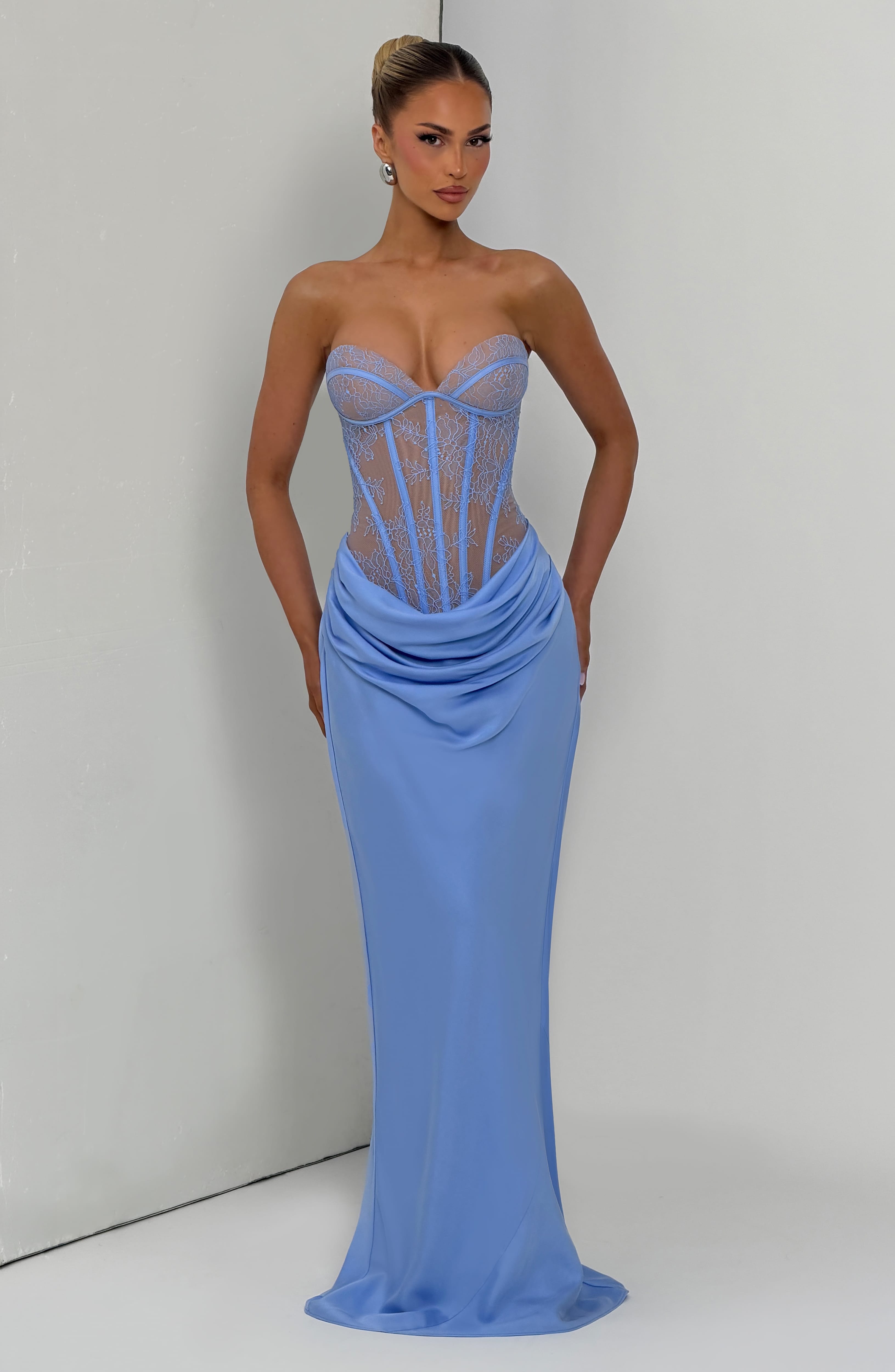 Vestido largo Kathleen - Azul claro