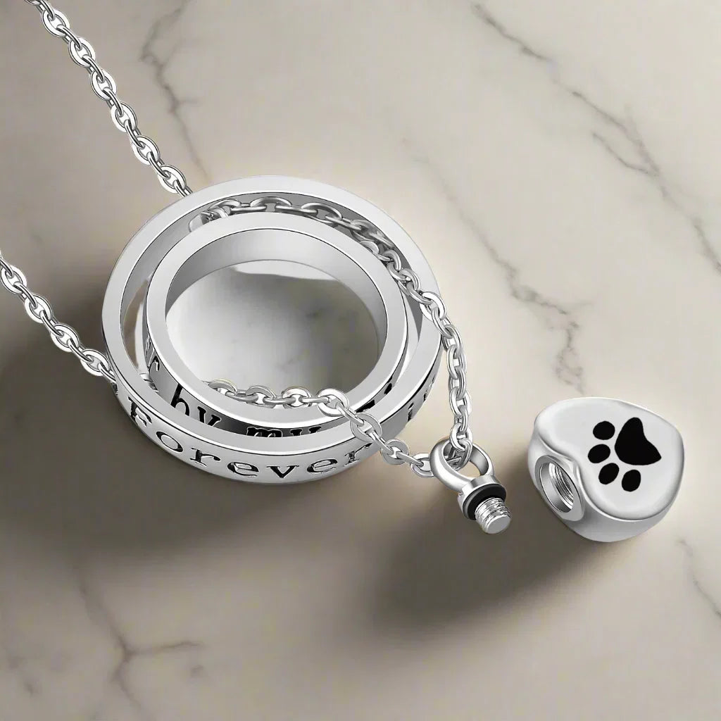 Collar urna conmemorativo con huella